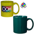 11 Oz. Green Stoneware Mug - 4 Color Process